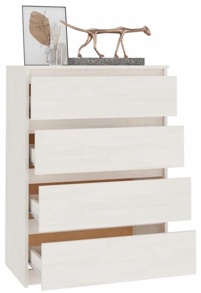 Βοηθητικό Ντουλάπι Λευκό 60 x 36 x 84 εκ. από Μασίφ Ξύλο Πεύκου - Λευκό