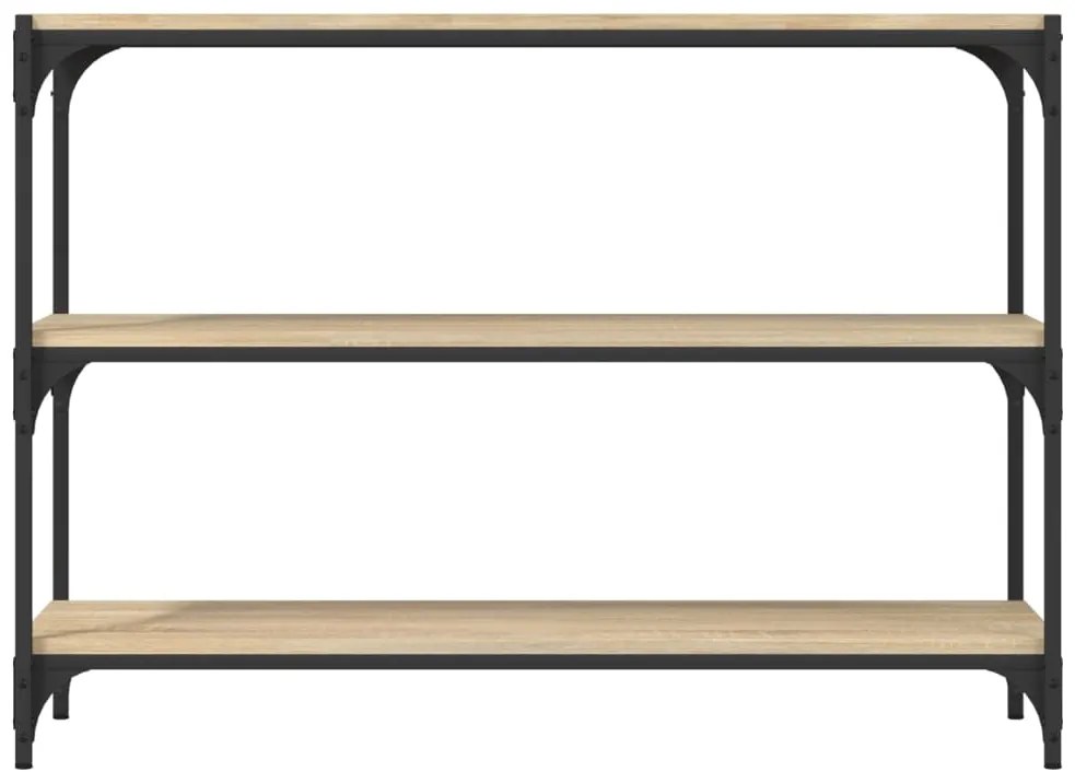 vidaXL Βιβλιοθήκη Sonoma Δρυς 100x33x70,5 εκ. Επεξεργ. Ξύλο &amp; Ατσάλι