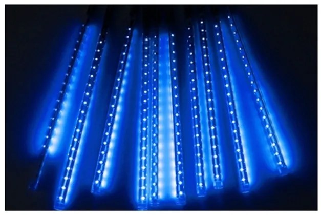 Χριστουγεννιάτικη επεκτεινόμενη LED βροχή μετεωριτών σπιράλ 8 x 47cm μπλε 6399-13 8104 OEM
