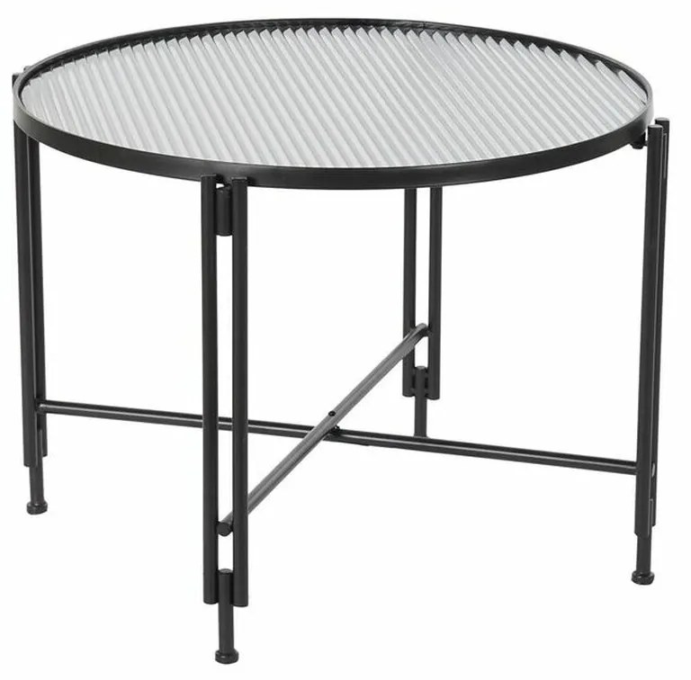 Τραπεζάκι Καφέ DKD Home Decor Μέταλλο Κρυστάλλινο 63 x 63 x 46 cm