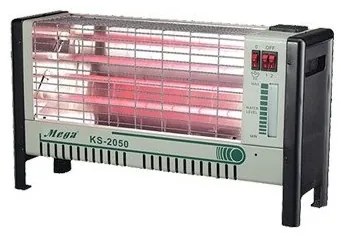 Θερμάστρα Νερού Δαπέδου Quartz 2000W Μαύρο Mega KS2050 Aca -KS2050-Μαύρο KS2050