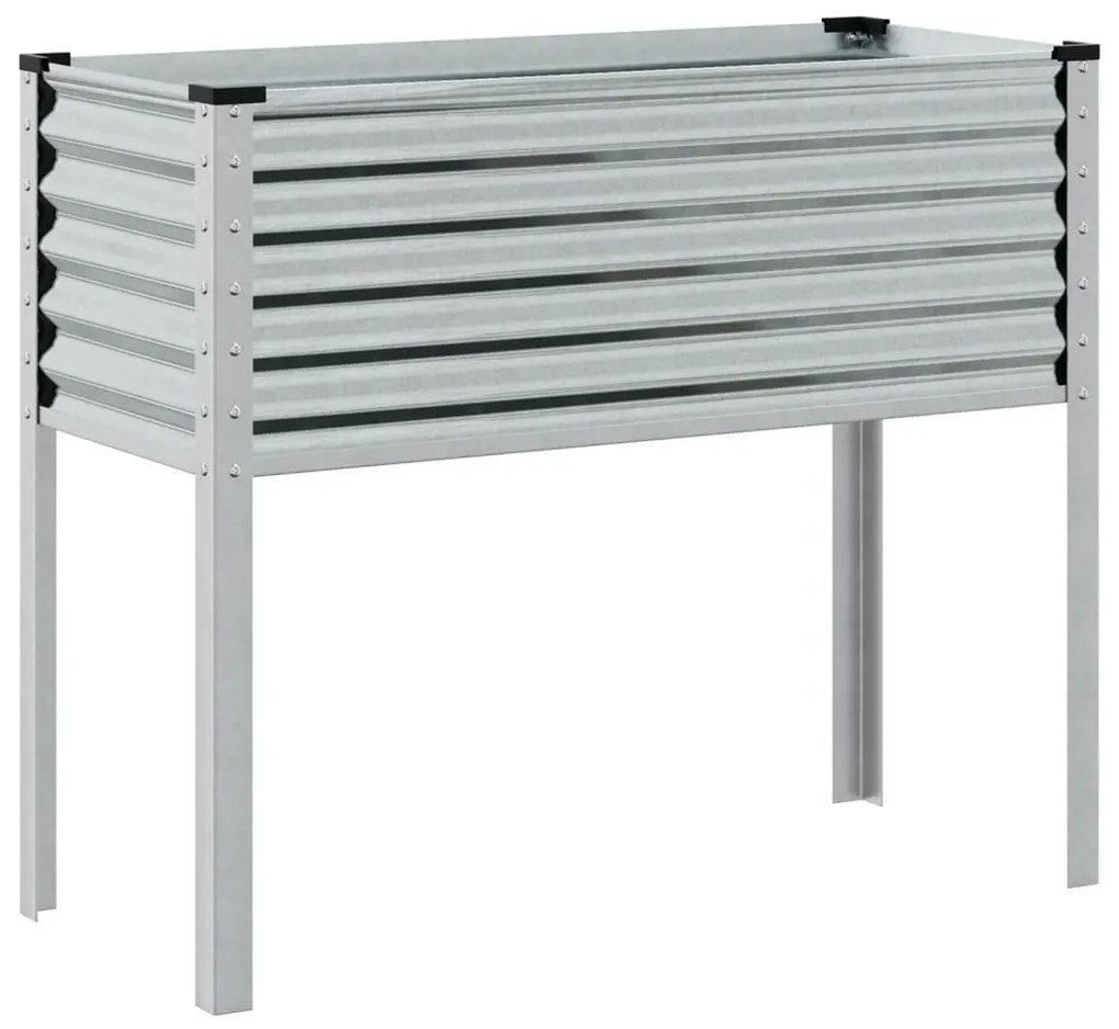 vidaXL Ζαρντινιέρα Κήπου 100x45x90 εκ. Γαλβανισμένο Χάλυβα