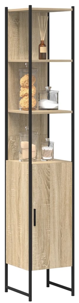 vidaXL Ντουλάπι Μπάνιου Sonoma Oak 33x33x185,5 cm Επεξεργασμένο ξύλο