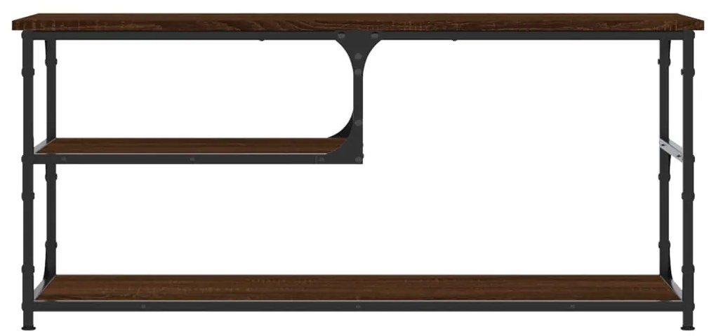 vidaXL Έπιπλο Τηλεόρασης Καφέ Δρυς 103x38x46,5 εκ Επεξ. Ξύλο &amp; Ατσάλι