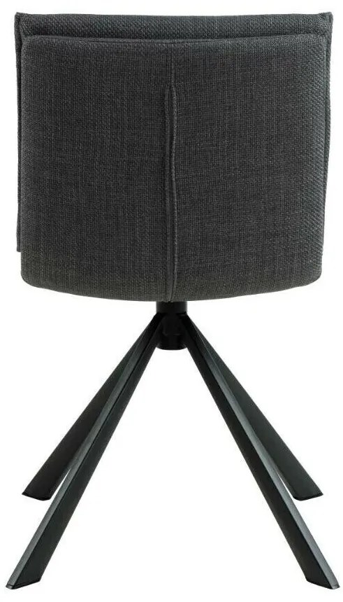 Καρέκλα Oakland 898, Μαύρο, Γκρι, 85x48x59cm, 8 kg, Ταπισερί, Μεταλλικά, Ξύλο | Epipla1.gr