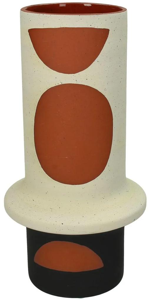 Βάζο Πολύχρωμο Τερακότα 12.4x12.4x24cm - Πήλινο - 05153448