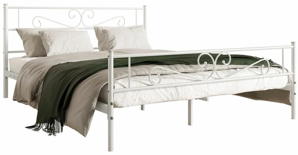 Κρεβάτι Miramar 129, Διπλό, Άσπρο, 160x200, Μέταλλο, Τάβλες για Κρεβάτι, 168x210x90cm, 20 kg | Epipla1.gr