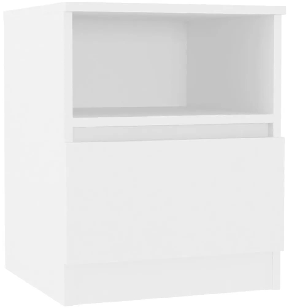 vidaXL Κομοδίνα 2 τεμ. Λευκά 40 x 40 x 50 εκ. από Επεξ. Ξύλο
