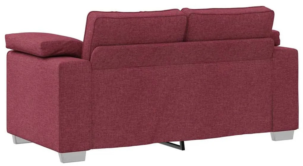 vidaXL Καναπές με μαξιλάρι Μπορντό 160 x 77 x 82 εκ ύφασμα