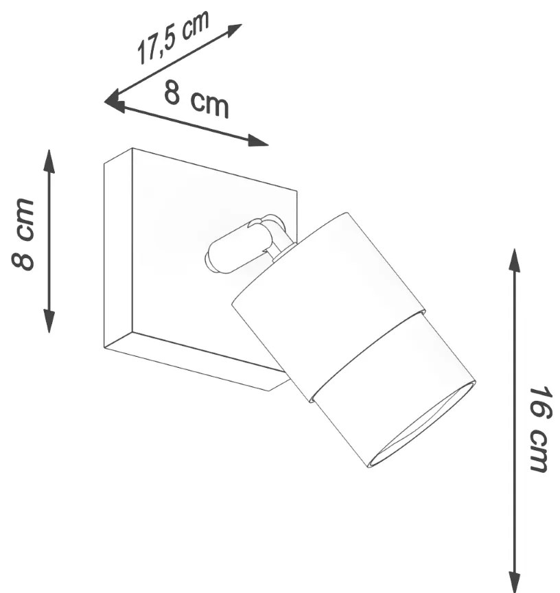 Sollux Φωτιστικό τοίχου Nero 1,ατσάλι,1xGU10/40w,μαύρο,χρυσό