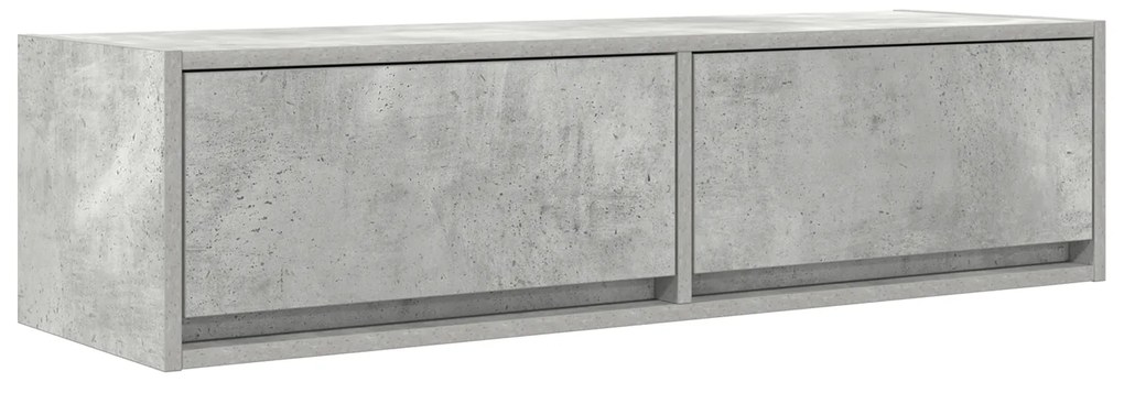 vidaXL Κομμάτι Τηλεόρασης Γκρι Σκυρόδεμα 100x31x25,5 εκ Επεξεργασμένο Ξύλο