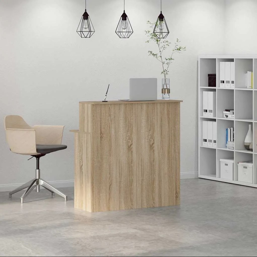 vidaXL Γραφείο υποδοχής Sonoma Δρυς 100x50x103,5εκ. Επεξεργασμένο Ξύλο