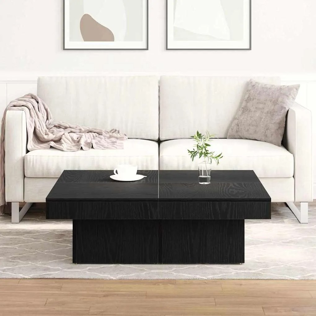 vidaXL Τραπεζάκι σαλονιού Μαύρη δρυς 90 x 90 x 28 cm