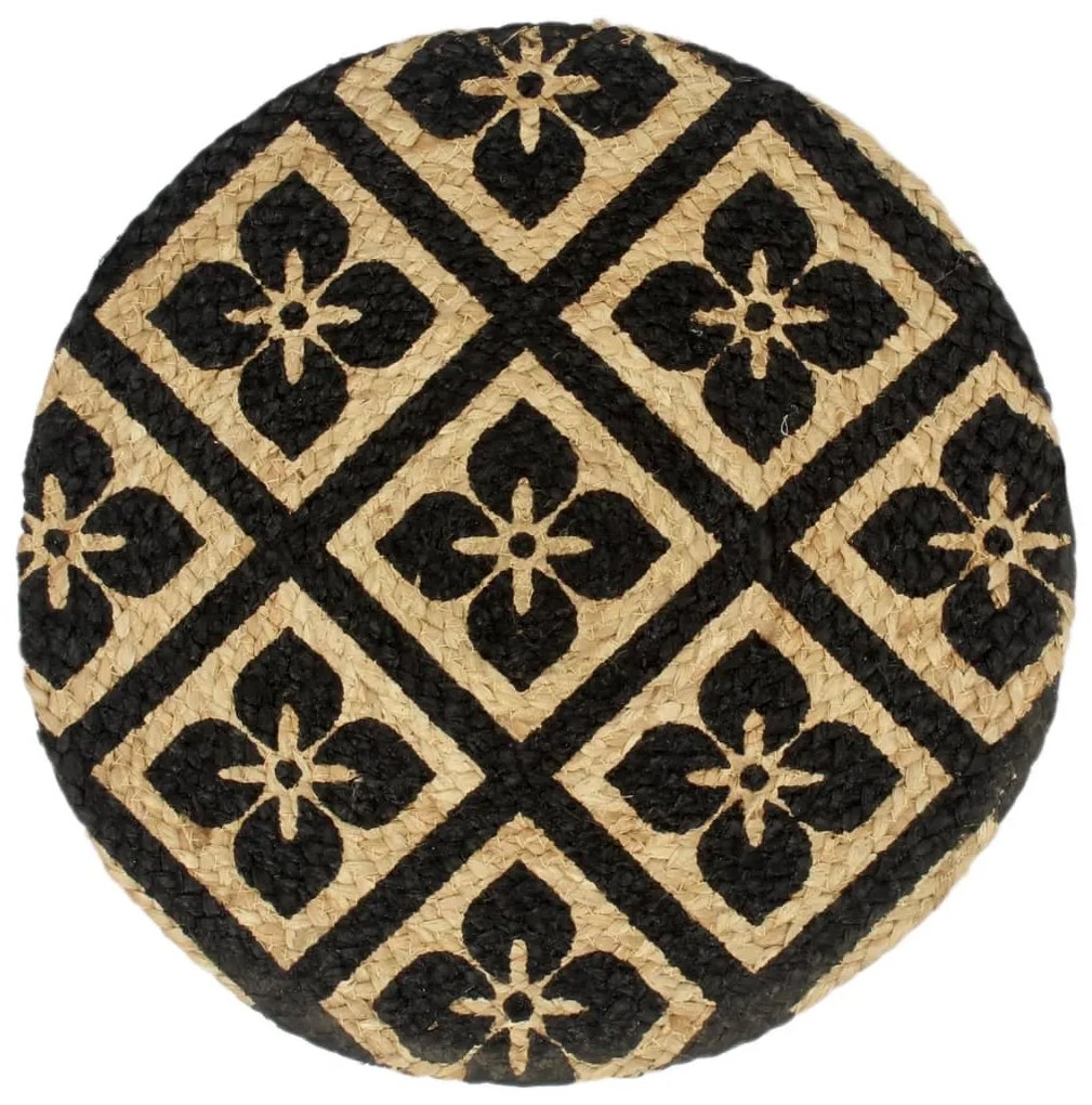 vidaXL Σουπλά Στρογγυλά 4 τεμ. Μαύρα 38 εκ. από Γιούτα