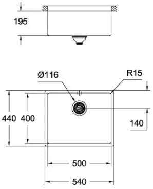 Νεροχύτης K700 Grohe-Anthraki