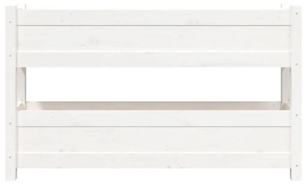 vidaXL Ζαρντινιέρα Λευκή 112x25x66 εκ. από Μασίφ Ξύλο Πεύκου