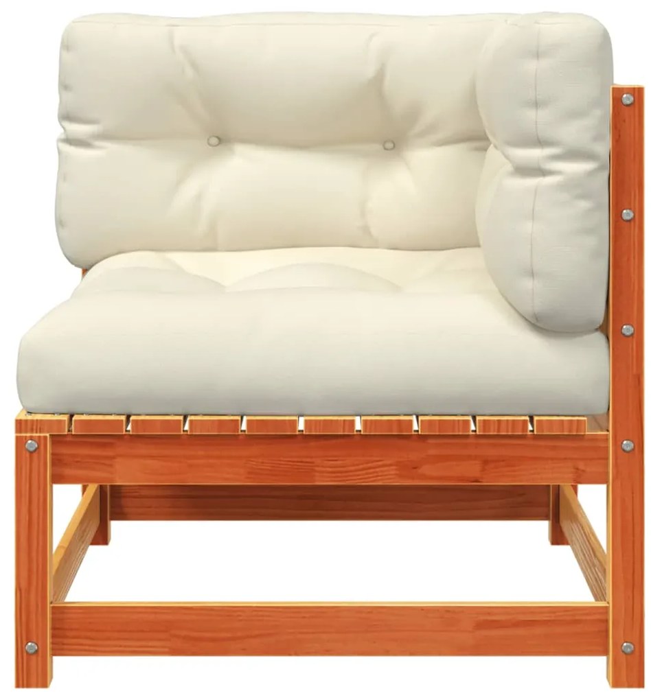 vidaXL Καναπές Κήπου Γωνιακός με Μαξιλάρια και Υποπόδιο