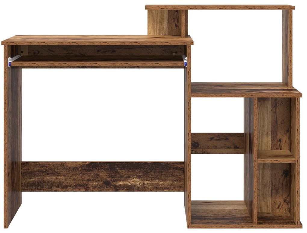 vidaXL Γραφείο με Αποθήκευση Παλιό Ξύλο 120.5x44x88.5 cm Επεξεργασμένο Ξύλο
