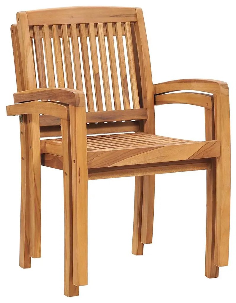 vidaXL Καρέκλες Κήπου 2 τεμ. από Μασίφ Ξύλο Teak & Μπλε Ρουά Μαξιλάρια