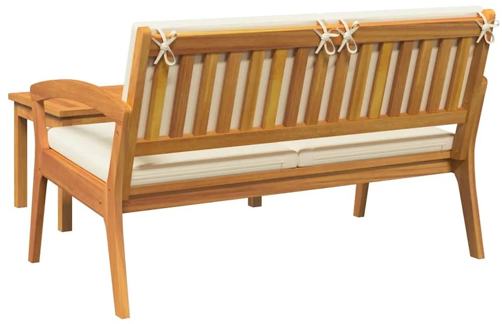 vidaXL Σετ μπιστρό με μαξιλάρι 2 pcs Καφέ Μασίφ ξύλο ακακίας