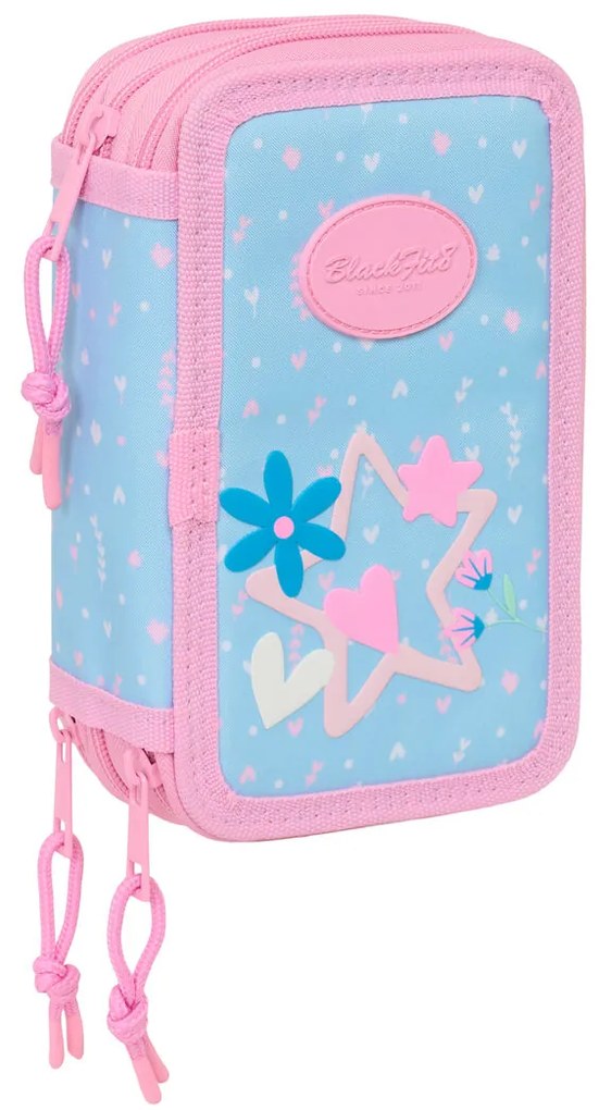 Κασετίνα BlackFit8 Smile Μπλε Ροζ 12,5 x 19,5 x 5,5 cm 37 Τεμάχια