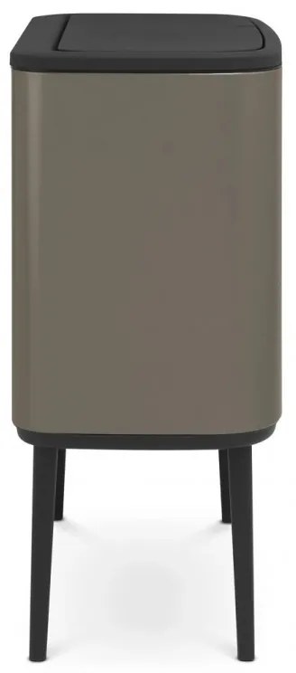 Κάδος Brabantia Bo Touch 651113, 11+23 l, Ομαλό και αθόρυβο άνοιγμα, Μεγάλο άνοιγμα, Γκρι