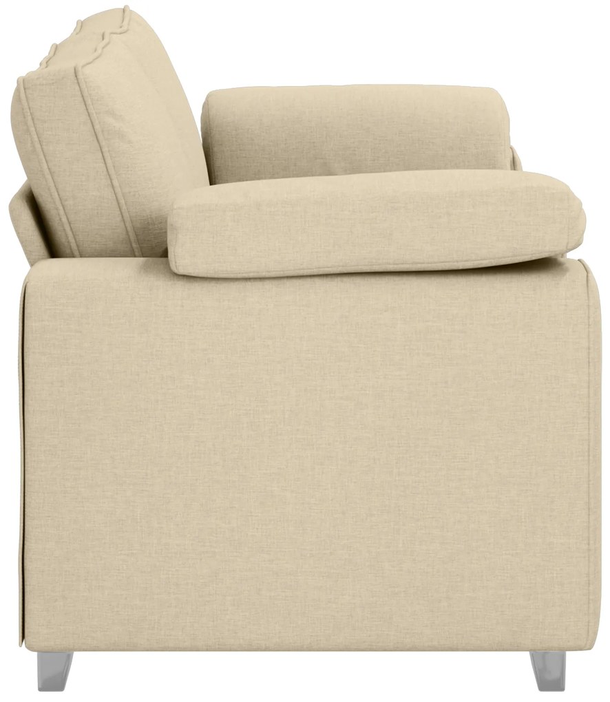 vidaXL Καναπές Loveseat Κρεμ 140 εκ Υφάσματος