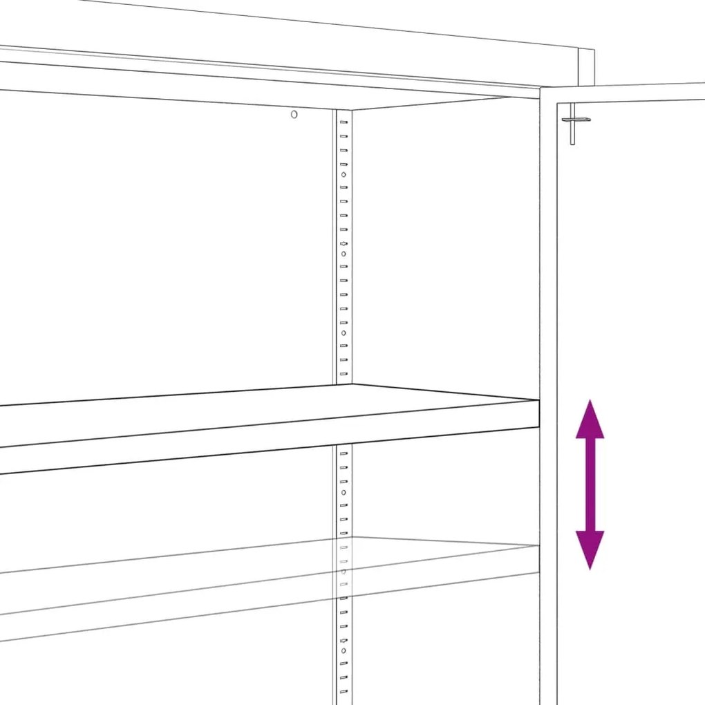 vidaXL Αρχειοθήκη Ανοιχτό Γκρι και Μπλε 90 x 40 x 70 εκ. Ατσάλινη