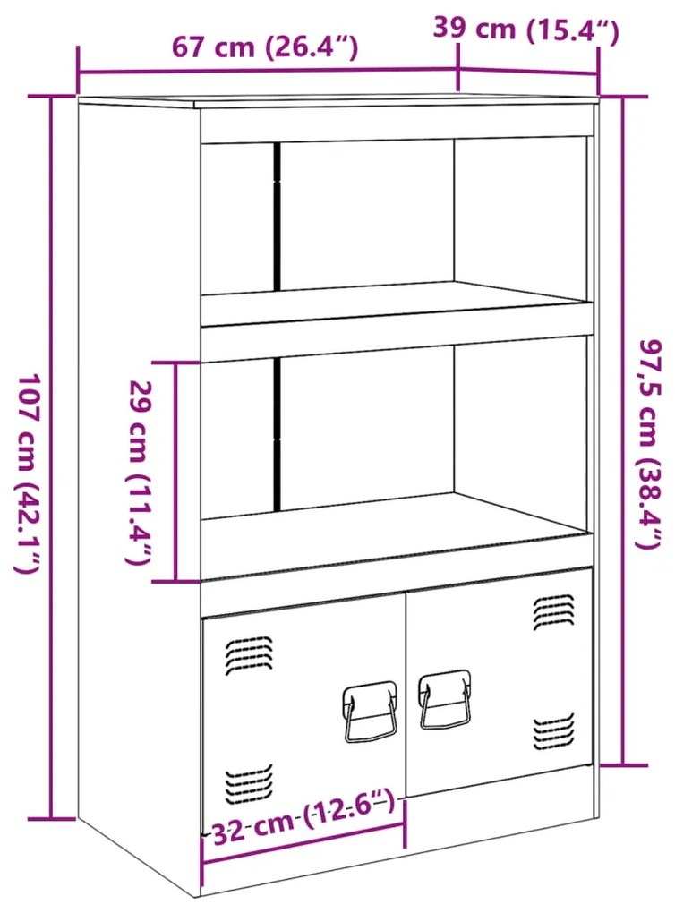 ΜΠΟΥΦΕΣ ΛΕΥΚΟΣ 67X39X107 ΕΚ. ΑΠΟ ΑΤΣΑΛΙ 841672