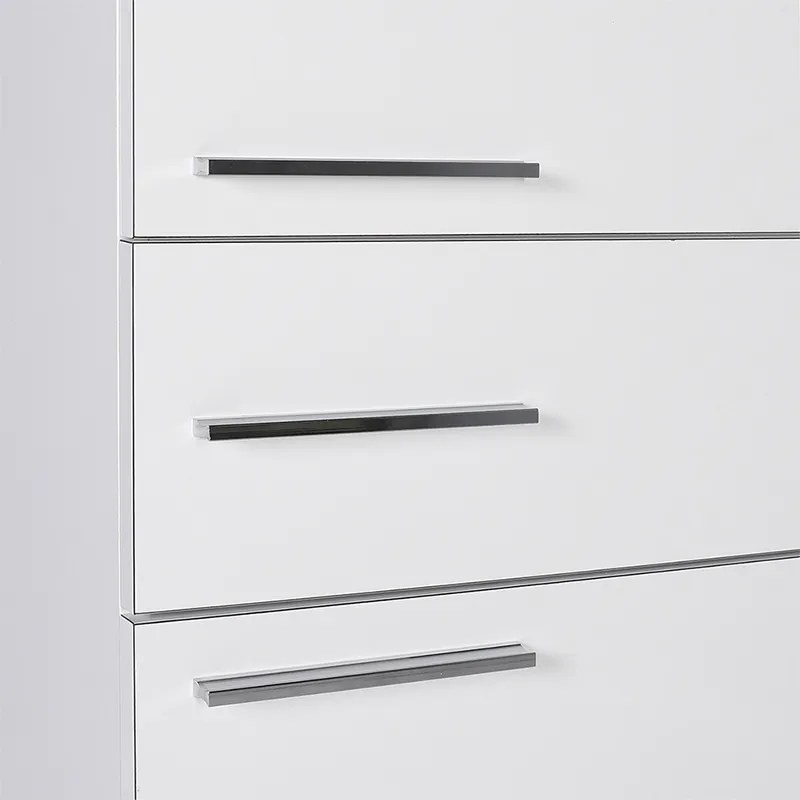 Ντουλάπα ρούχων - παπουτσοθήκη 12 ζεύγων Diamond Megapap μονόφυλλη χρώμα λευκό gloss 45x40x187εκ.