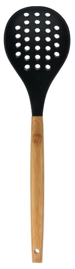 ESTIA ΚΟΥΤΑΛΑ ΤΡΥΠΗΤΗ BAMBOO ESSENTIALS ΣΙΛΙΚΟΝΗΣ ΜΑΥΡΗ