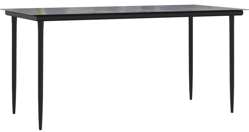 vidaXL Σετ τραπεζαρίας 7 pcs Ανοιχτό γκρι και Μαύρο Large