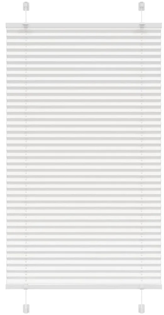 vidaXL Πλισέ περσίδα Λευκό 80x150 cm Πλάτος υφάσματος 79,4 cm