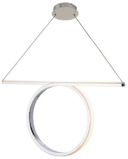 Κρεμαστό Φωτιστικό Οροφής LED 32W 3000K 1920LM 64Χ17 ZERO ACA-HM98LEDP64CH-Χρώμιο HM98LEDP64CH