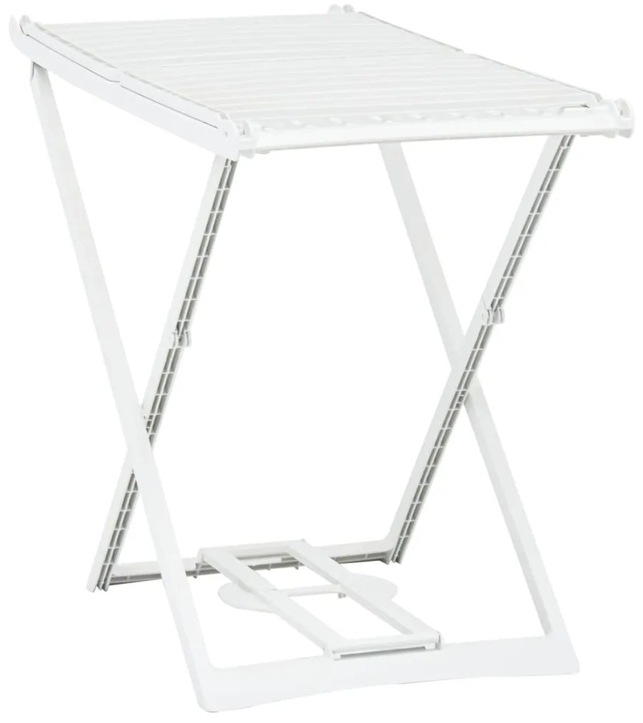 vidaXL Απλώστρα Ρούχων Πτυσσόμενη Λευκή Πλαστική