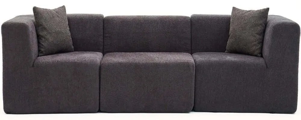 Καναπές Τριθέσιος Raks 825BLC4318 245x85x70cm Anthracite