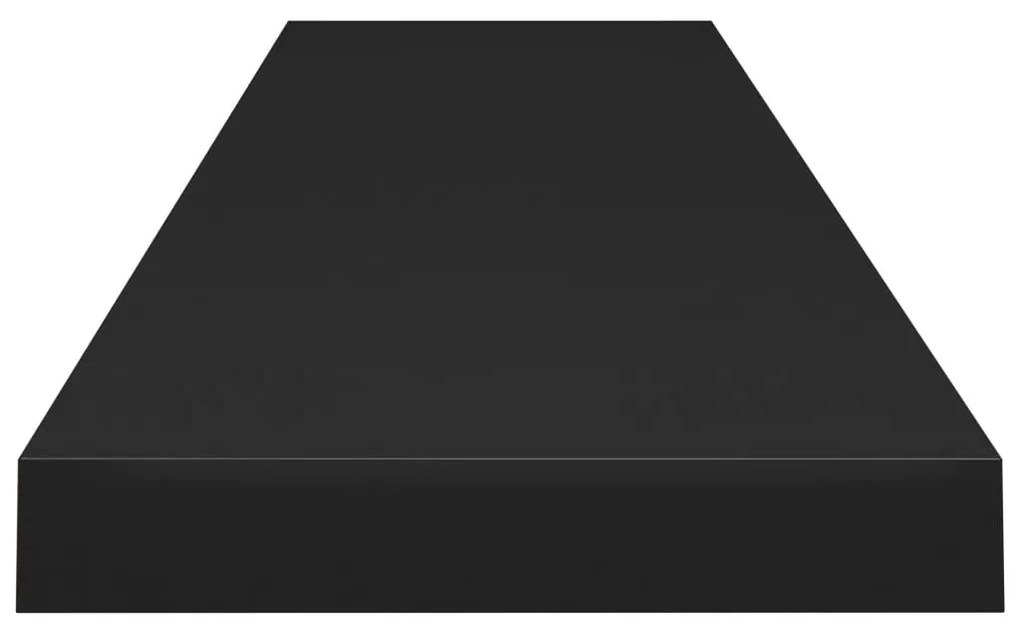 Ράφια Τοίχου 2 τεμ. Μαύρα 120x23,5x3,8 εκ. MDF - Μαύρο