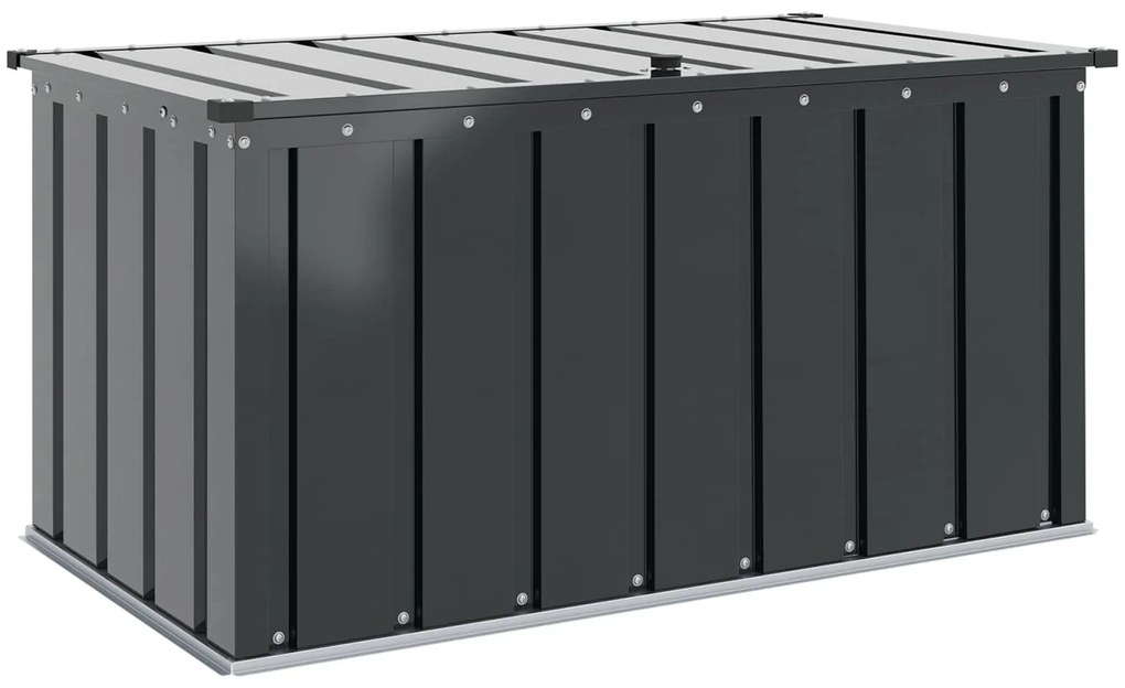 vidaXL Κουτί αποθήκευσης κήπου Μαύρο 101 x 56,5 x 50 εκ Ατσάλι