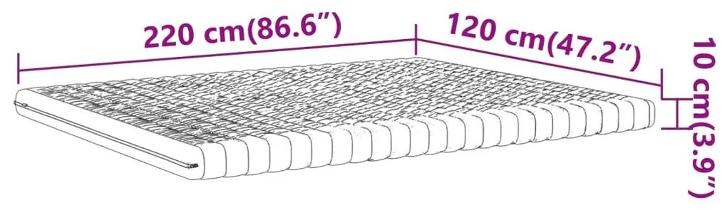 Στρώμα Αφρού 7 Ζωνών Σκληρότητα 20 ILD Λευκό 120x220 εκ. - Λευκό