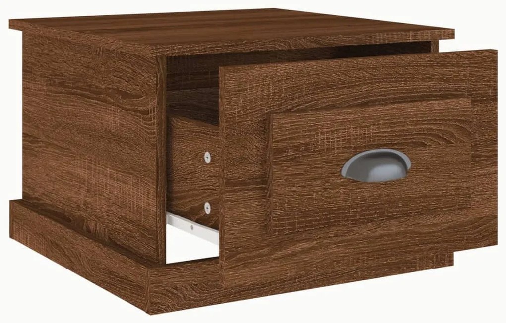 vidaXL Τραπεζάκι Σαλονιού Καφέ Δρυς 50x50x35 εκ. Επεξεργασμ. Ξύλο
