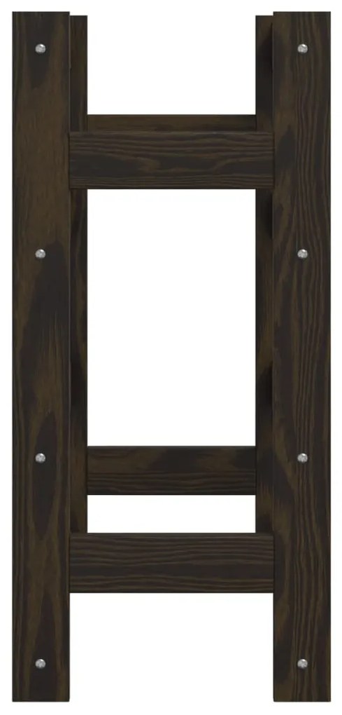 vidaXL Ραφιέρα Κρασιών για 16 Μπουκάλια Μαύρο από Μασίφ Ξύλο Πεύκου