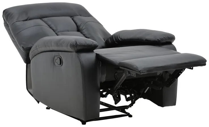 Πολυθρόνα relax Terpsi μαύρο PU 80x94x102εκ 79x94x102 εκ.