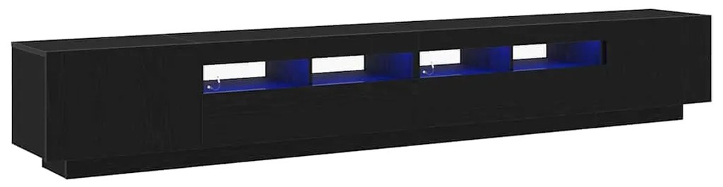 vidaXL Ντουλάπι TV 3 pcs Μαύρο 260 x 35 x 40 εκ Επεξεργασμένο ξύλο
