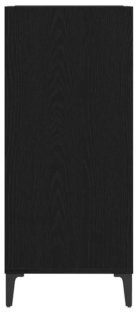 vidaXL Ντουλάπι Δίσκων Μαύρο Δρυς 84,5x38x89 εκ Επεξεργασμένο Ξύλο