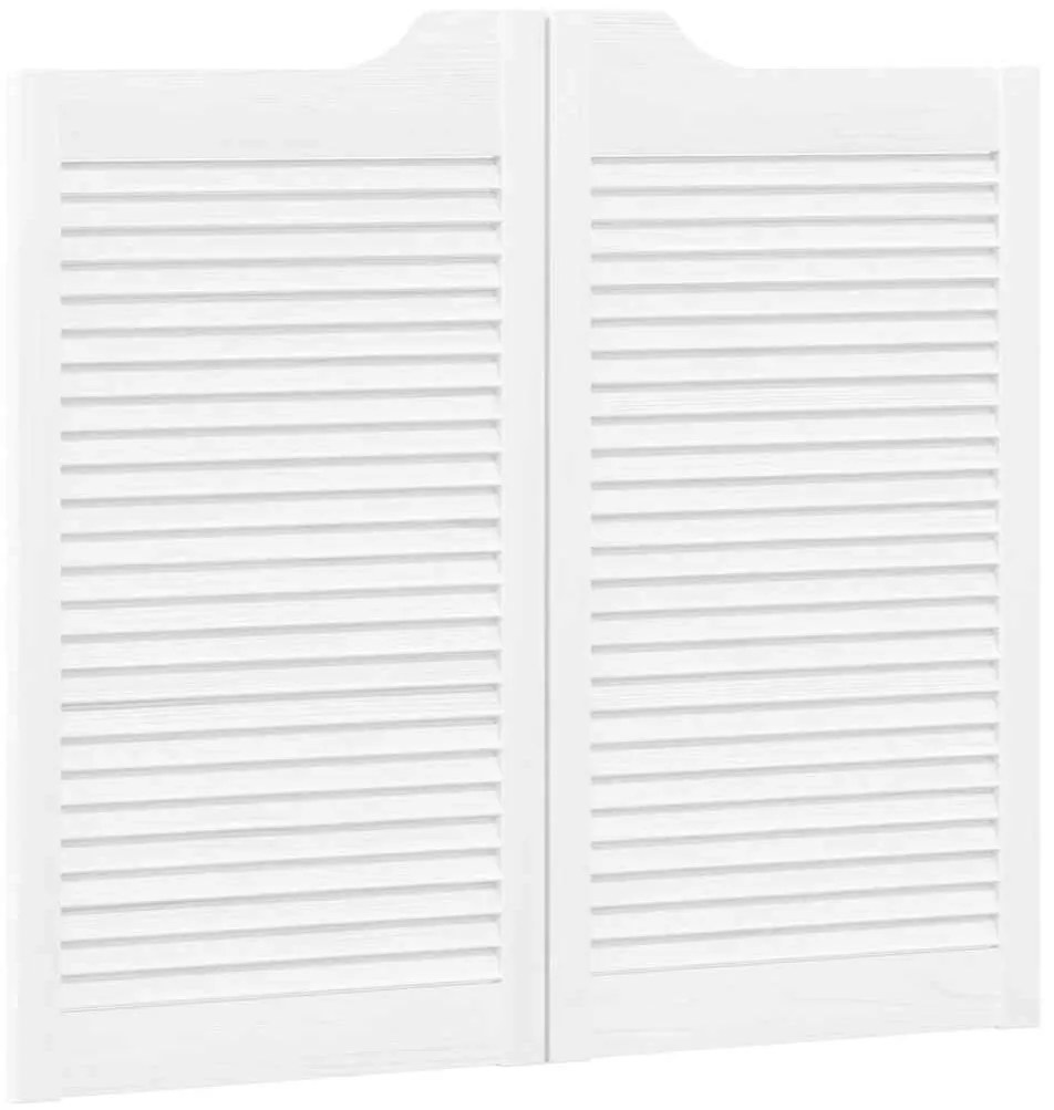 vidaXL Ανοιγόμενες πόρτες Louvred Design 2 ζευγών Λευκό 90x80 cm