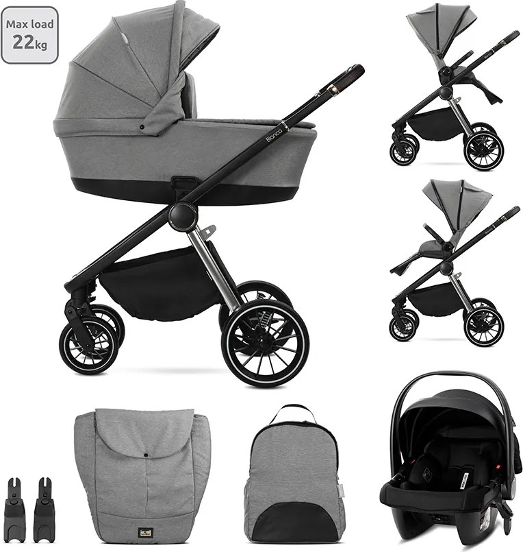 Πολυκαρότσι BIANCA 3 σε 1 Grey 10022012506 Lorelli