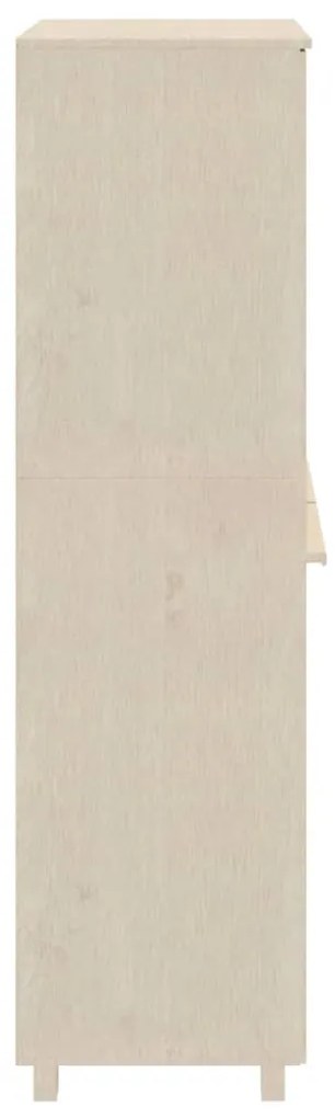 vidaXL Ντουλάπα HAMAR Καφέ Μελί 89 x 50 x 180 εκ. Μασίφ Ξύλο Πεύκου