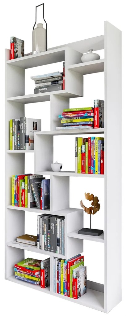 Βιβλιοθήκη HM8865.01 90x22x182cm White Melamine