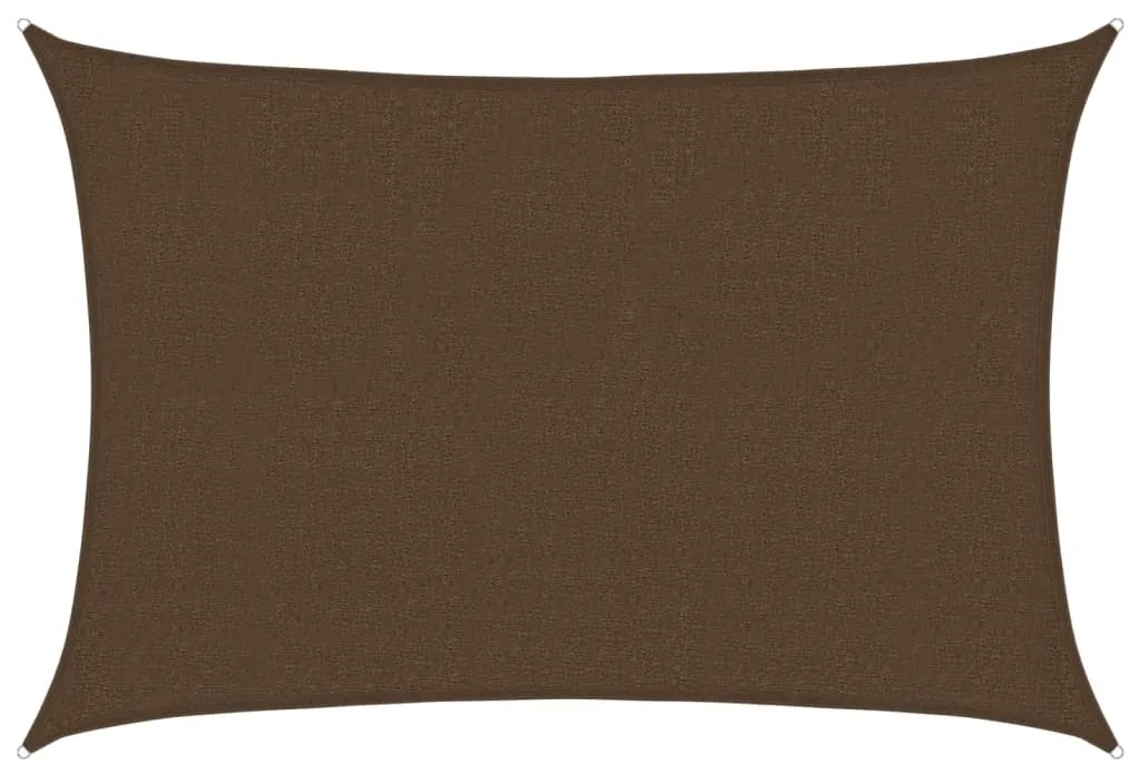 vidaXL Πανί Σκίασης Καφέ 2,5 x 4 μ. από HDPE 160 γρ./μ²