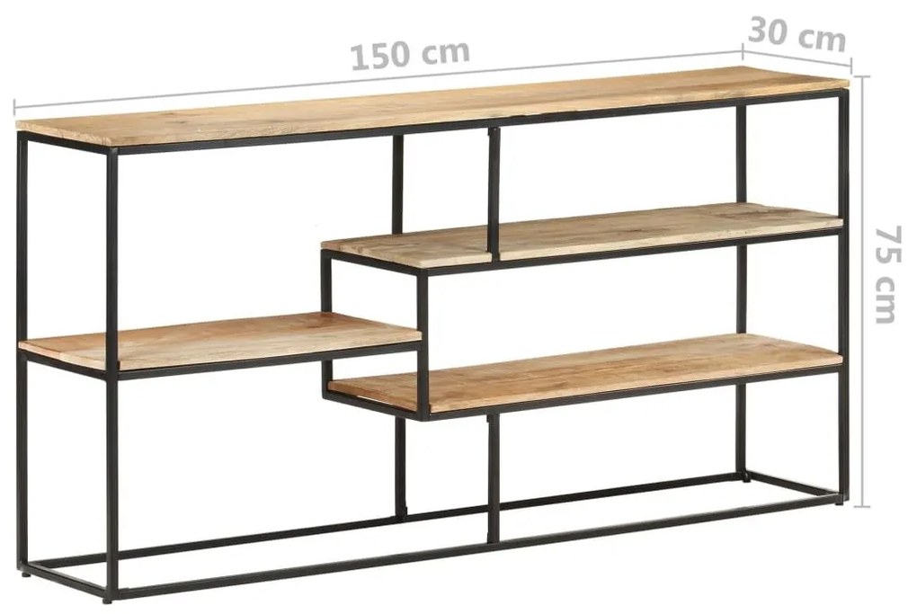 Ραφιέρα 150 x 30 x 75 εκ. από Μασίφ Ξύλο Μάνγκο - Καφέ